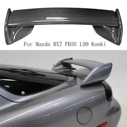 For Mazda RX7 FD3S 1999-2002 Kouki L99 Real Carbon Fiber Rear Spoiler Wing Aerodynamic Boost Downforce High Speed Stability