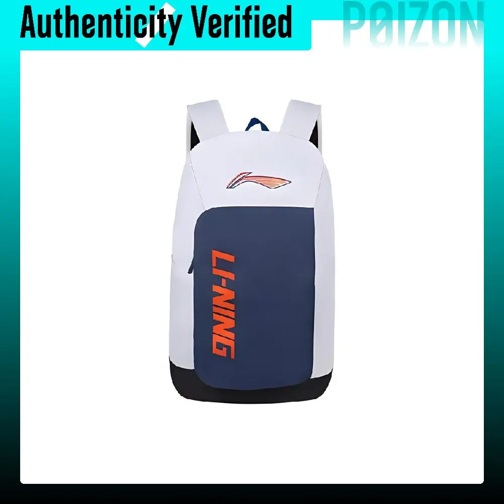 Li Ning Polyester Backpack Regular Unisex White Blue YBSU029-4