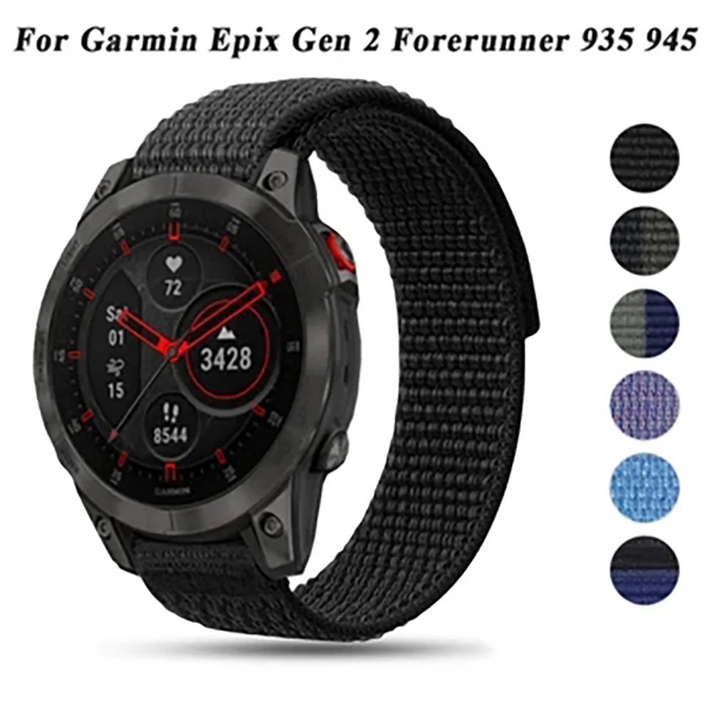 22mm 26mm Nylon Strap For Garmin Fenix 7X 7 6X 6 Pro 5 5X Plus Epix Gen 2 Enduro 2 UltraFit Smart Watch Band Bracelet Wristband