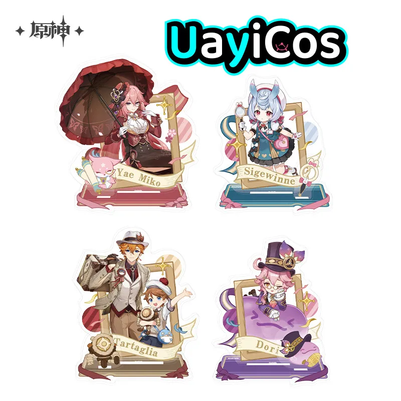 Official Genshin Impact Yae Miko Tartaglia Sigewinne Dori AR Acrylic Stand Ornament Desktop Prop Doll Accessories Anime  Toy