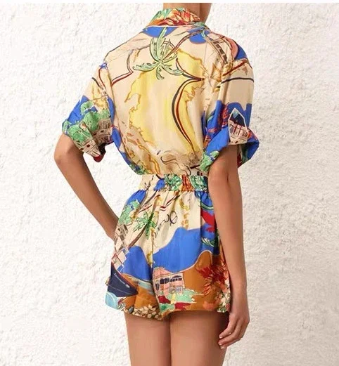 2024 Vakantie Stijl Print Casual Vrouwen Energieke Lange Mouw Dame Moderne Shirts Chic Dames Slanke Elegante Dames Shirts