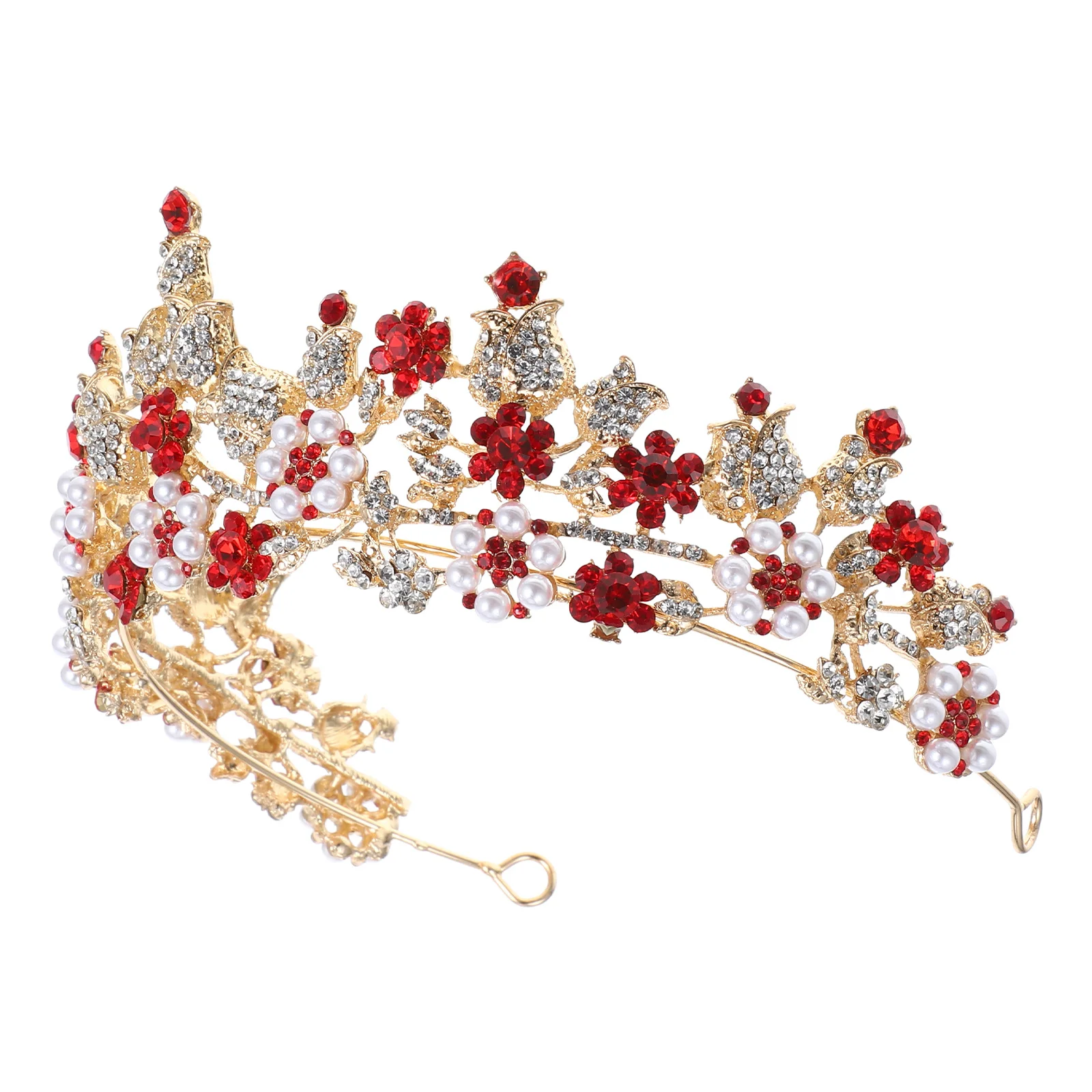 

Свадебная корона со стразами, тиара с имитацией жемчуга, повязка на голову, элегантный аксессуар для волос для свадебной вечеринки, свадебная тиара