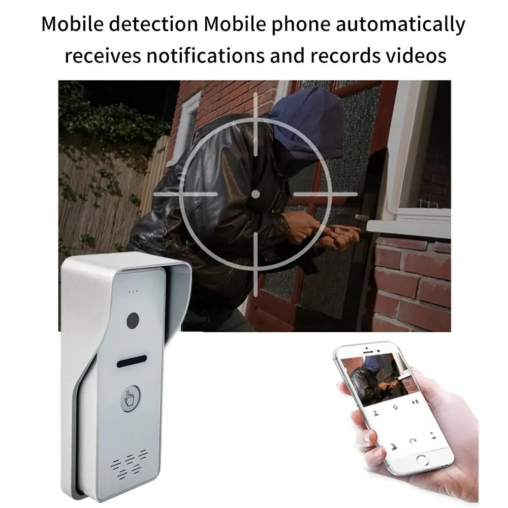 2.4G WIFI Tuya IP Video Doorphone Intercom System Kit for Villa 1080P Touch Screen Outdoor IP65 Waterproof RJ45 Doorbell Camera