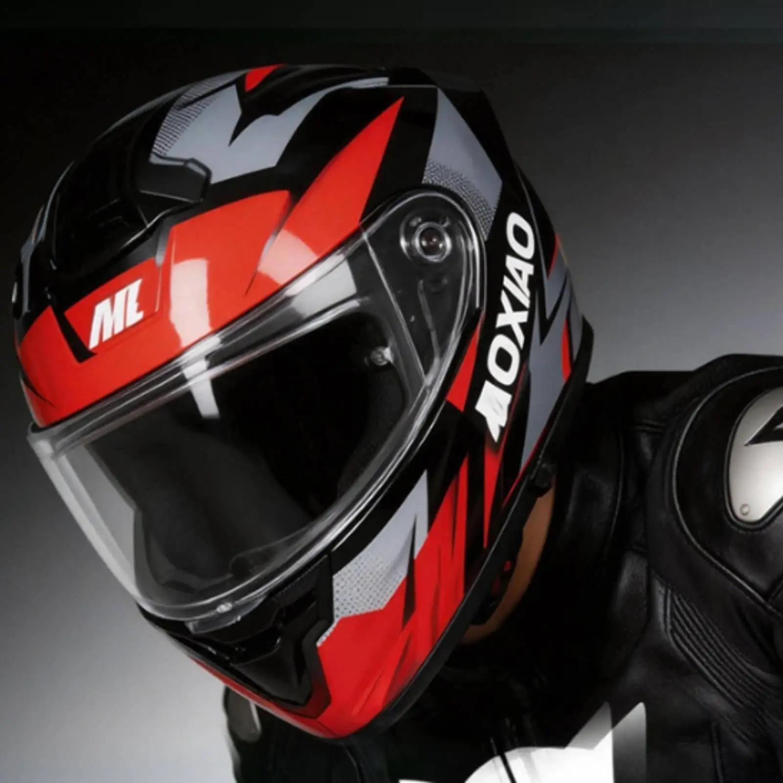 Dual Visor Modular Motorcycle Helmet DOT Approved Flip Up Chin Guard ABS Shell for Urban Commuter Street Bike Riding