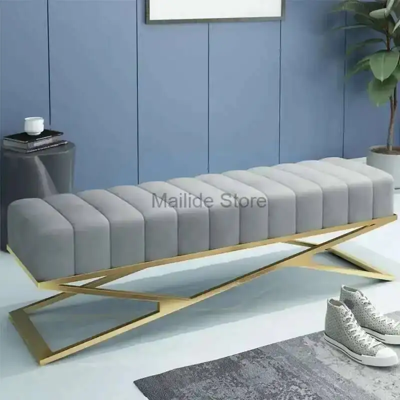 

Shoe Changing Nordic Stool Entry Bedroom Furniture Bench With Shoe Cabi Household Door Entry Seating Soft Bag Cushion Shoe Stool