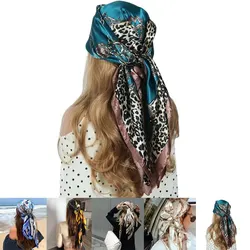 Silk Scarf Headwraps For Women Vintage Four Seasons Hair Scarve 90cm 35.43in Leisure Style Femme Headscarf