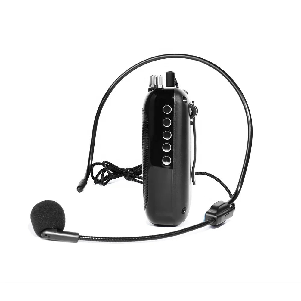 Long battery life Clear sound black teacher voice amplifier with speaker