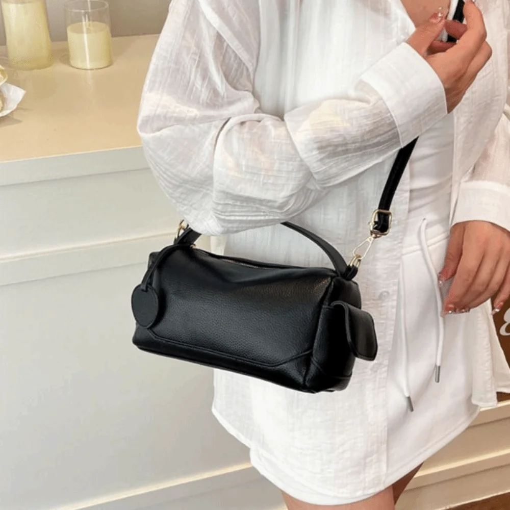 

Vintage Single Shoulder Bag Light Luxury PU Leather Women's Crossbody Bag Top Handle Adjustable Strap Tote Handbags