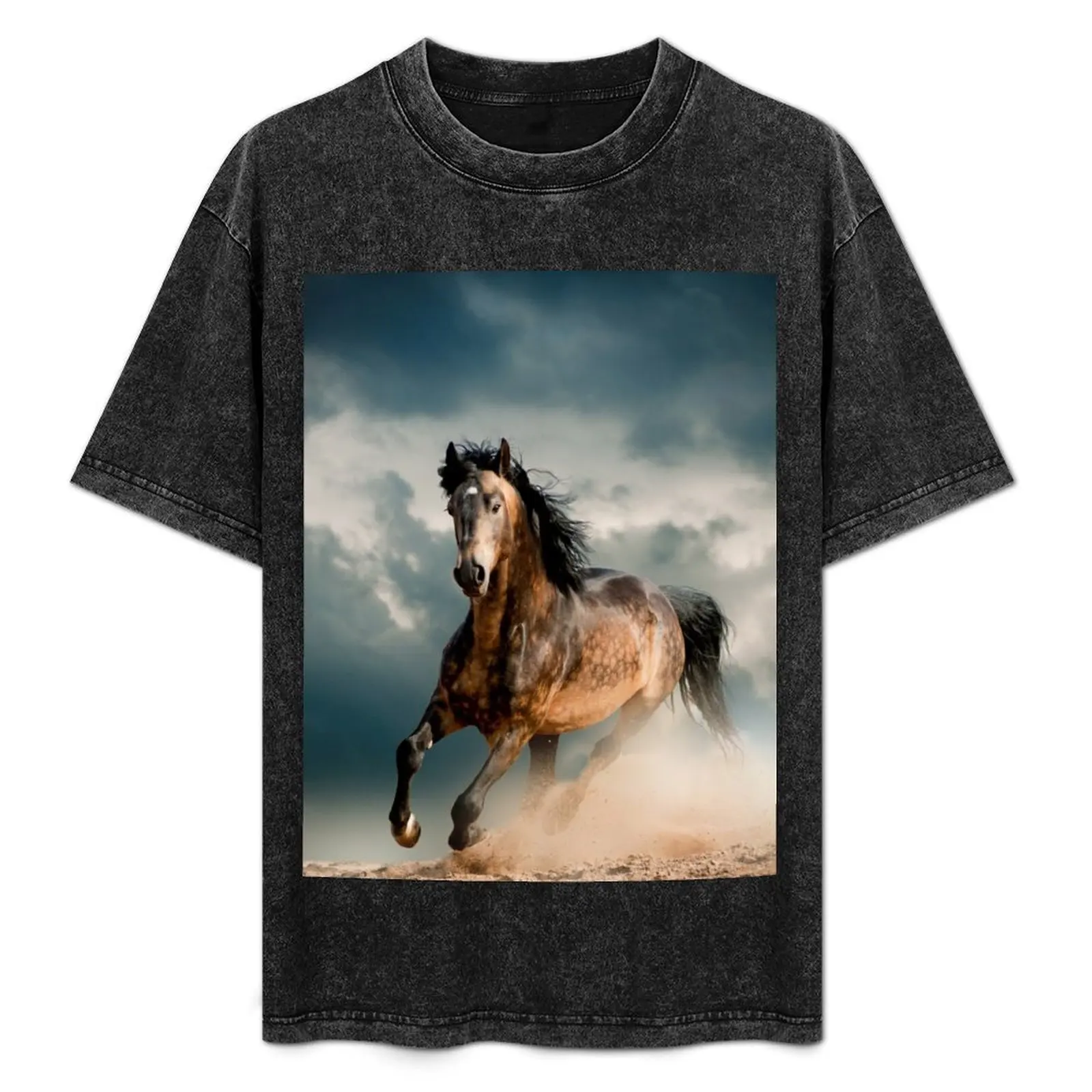 

Galloping Horse T-Shirt T-shirts man hippie clothes quick-drying mens workout shirts