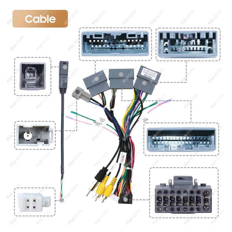 Car Radio Canbus Box Adaptor HD-RZ-01 For HONDA VEZEL/ HR-V/ XR-V 2013-2019 With Wiring Harness Power Cable Android Car Radio