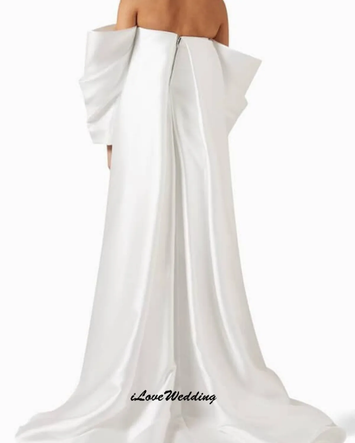 فستان سهرة أنيق مكشوف الكتفين 2025 من الساتان حورية البحر فستان حفلات الزفاف للنساء سويب تراين فستان رسمي للحفلات الراقصة حسب الطلب