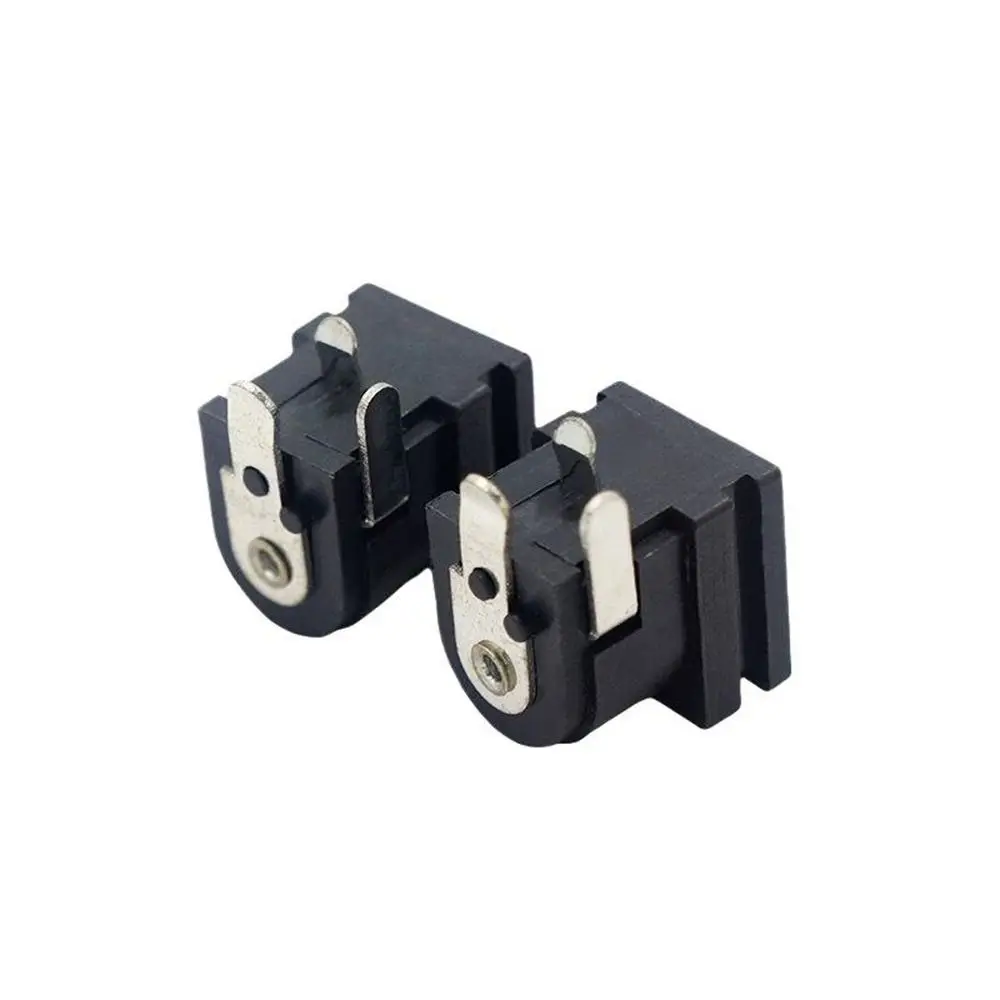 10Pcs 5.5x2.1mm 5.5x2.5mm 6.5x3.0mm Female DC Power Jack 3Pin Black Charging Port Connector Retaining Slot Plastic Metal