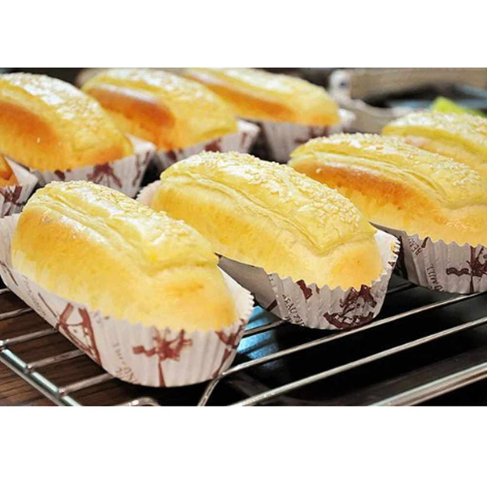 

200 pcs Cupcake Liners High Temp Greaseproof Paper Wrappers Oven Microwave Steam Freezing Bread Tray Party Snacks