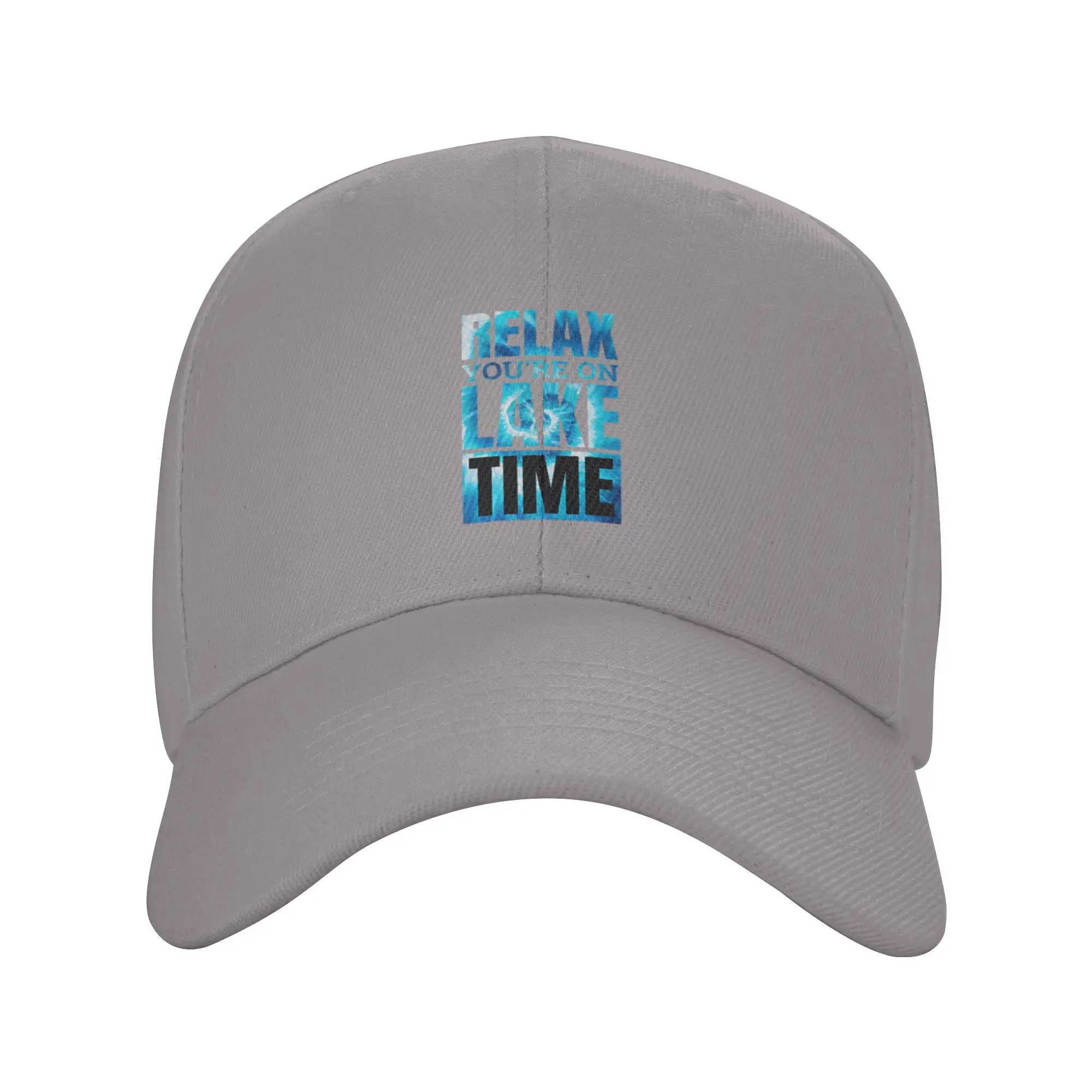 Hot Sale Relax You re On Lake Time Blue Tie Dye Baseball Cap  Hiphop Visor  Family Trip Visor