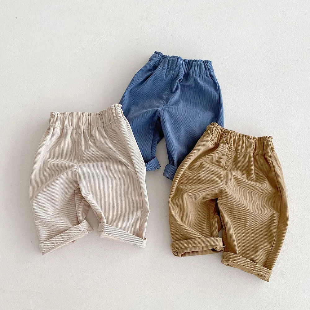 

Toddler Boy Pants Solid Color Corduroy Spring Autumn Children Clothing Fashion Kids Trousers New Arrival