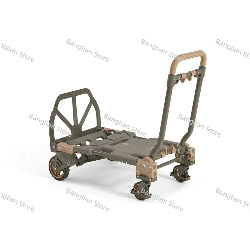 Multifunctional Folding Camping Handcart, Foldable Wheelbarrow Wheels, Removable Wheels, Heavy Transportation Equipment