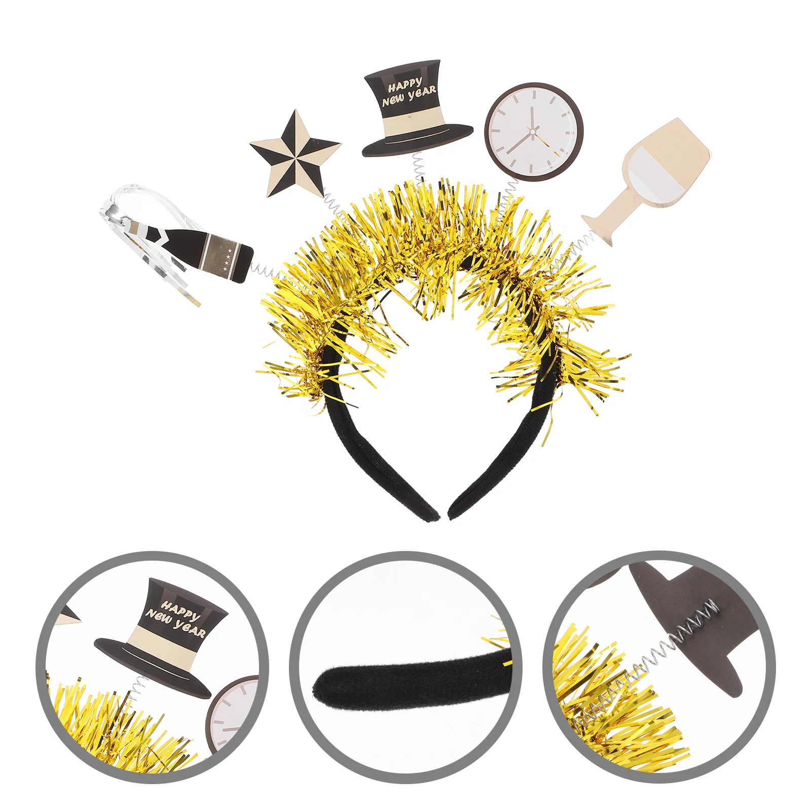

New Year Party Headdress Headbands for Hair Hoop Headpiece Hoops Decorative Festive