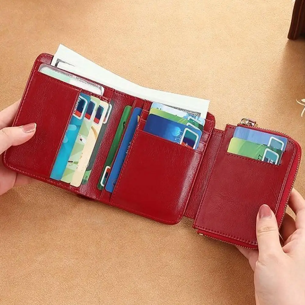 محفظة من جلد البولي يوريثان للنساء حقيبة يد طويلة جلدية ريترو نسائية متعددة الوظائف مضادة للسرقة #2