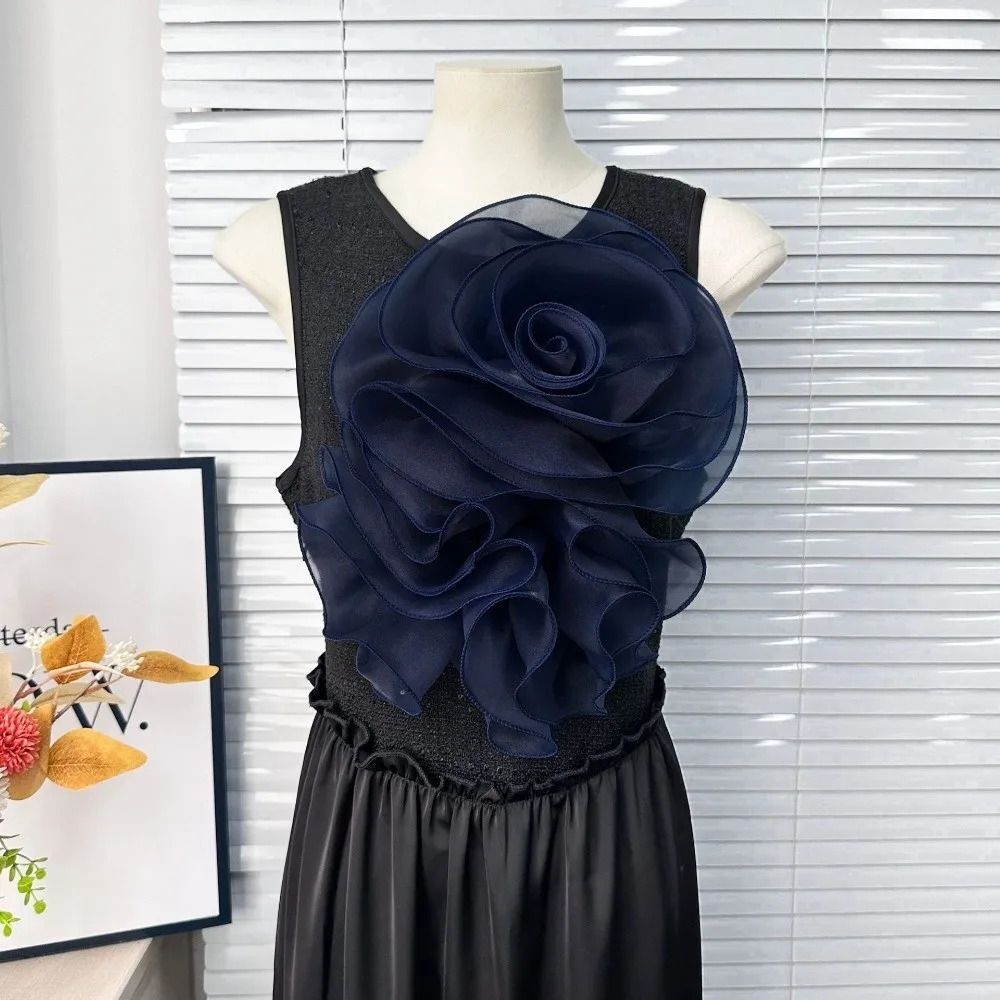 New Multi-Layered Chiffon Rose Flower DIY Puffy 3D Chest Flower Pleated Handmade Clothing Decoration Corsage