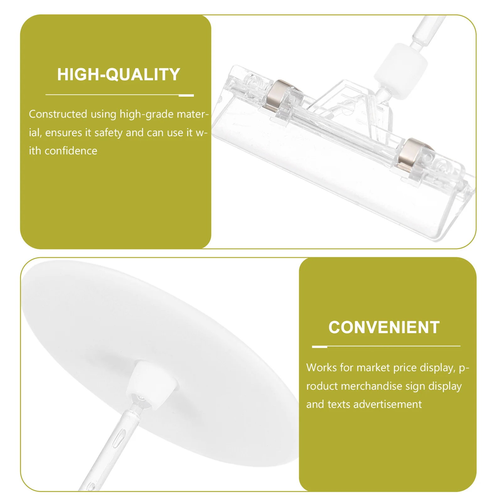 

5 Pcs Absorb Water Poster Holder Banquet Advertising Label Rack Acrylic Price Tag Display