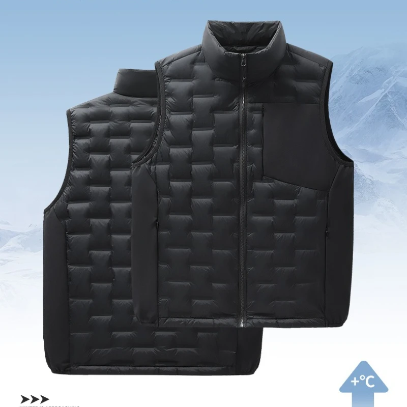 White Duck Down Vest Jacket Men Autumn Winter High-quality Stand Collar Down Coat Men's Casual Sleeveless Jackets for Men Vests