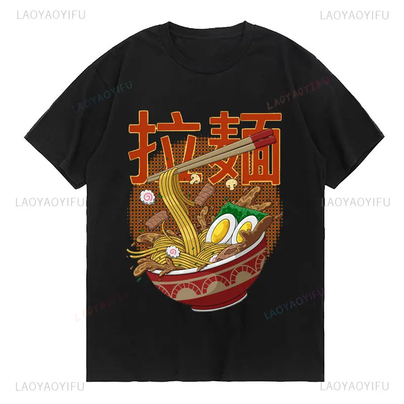 Japanese Ukiyoe Astronaut Space Ramen Funny Anime Tshirt Men Summer Cotton Short Sleeve T Shirt Unisex Streetwear Tee Unique Top