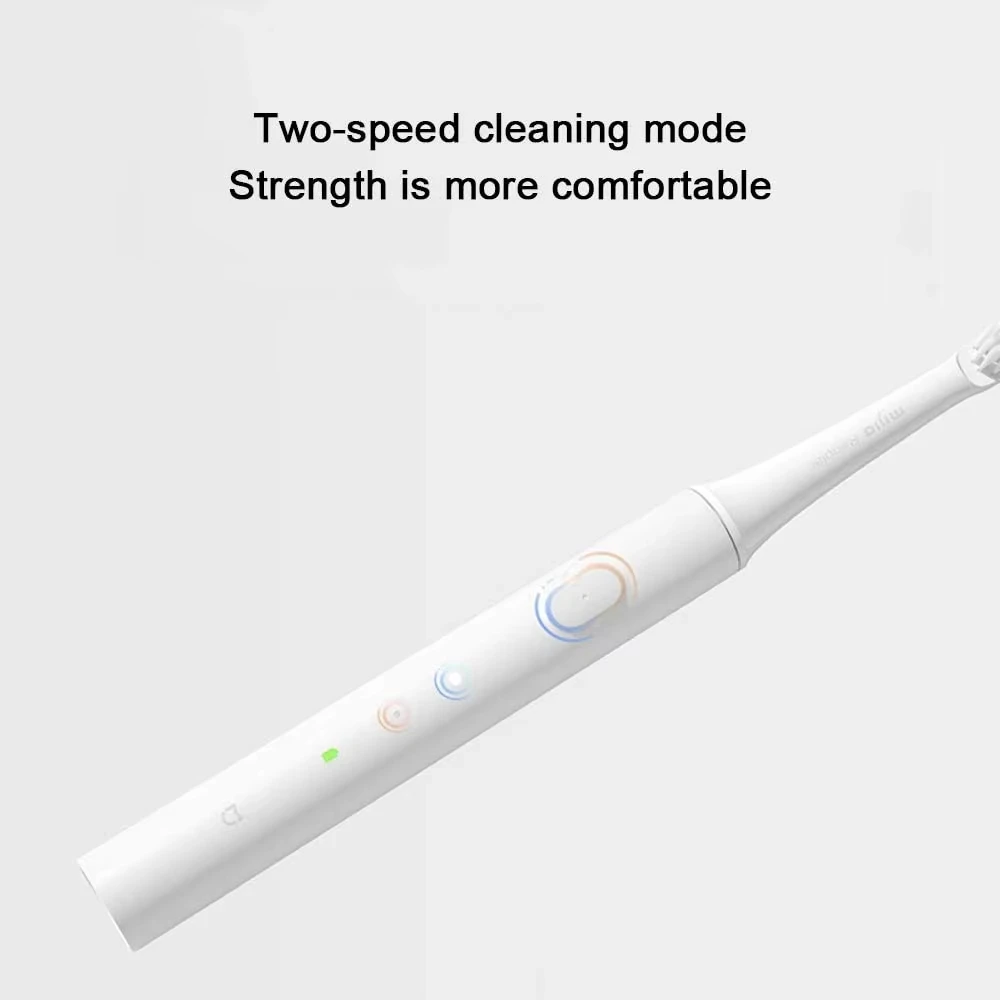 Xiaomi mijia sonic escova de dentes elétrica t100, bateria de 30 dias, vibração de 16500rpm, usb recarregável ipx7 escovas de dentes à prova