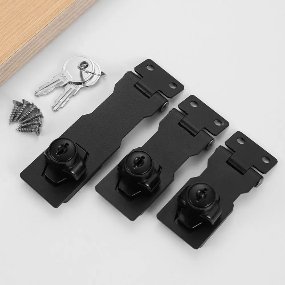 Portable Security Furniture Locks No-punch Anti-theft Security Wooden Door Buckle With 2 Keys Hardware Thickened