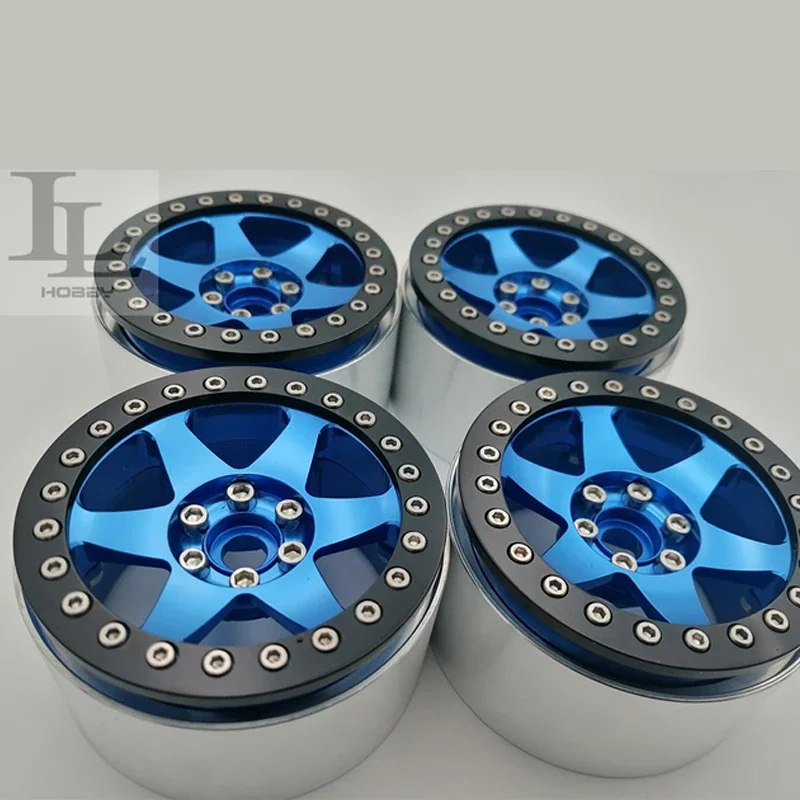 Six-spoke Wheels 2.2-inch Simulated Locking Wheels Hub for RC Crawler Car Traxxas TRX4 Defender Bronco AXIAL SCX10 RC4WD Parts