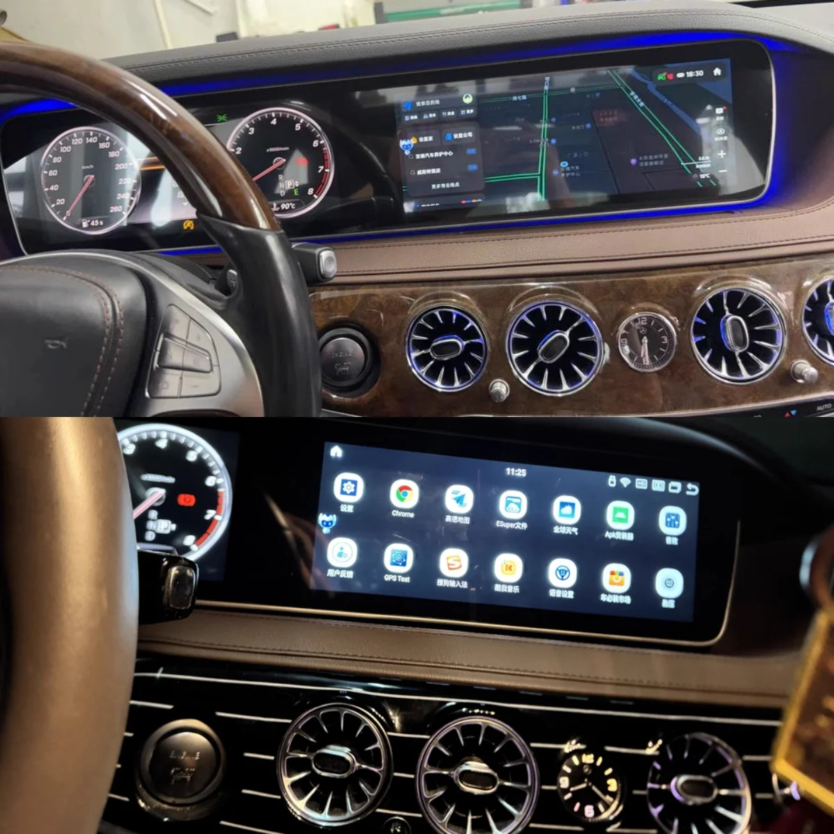 

12,3 "Android 13 AI сенсорный экран CarPlay автомобильное радио для Mercedes Benz S Class W222 2014-2017 мультимедийный плеер GPS-навигация DSP