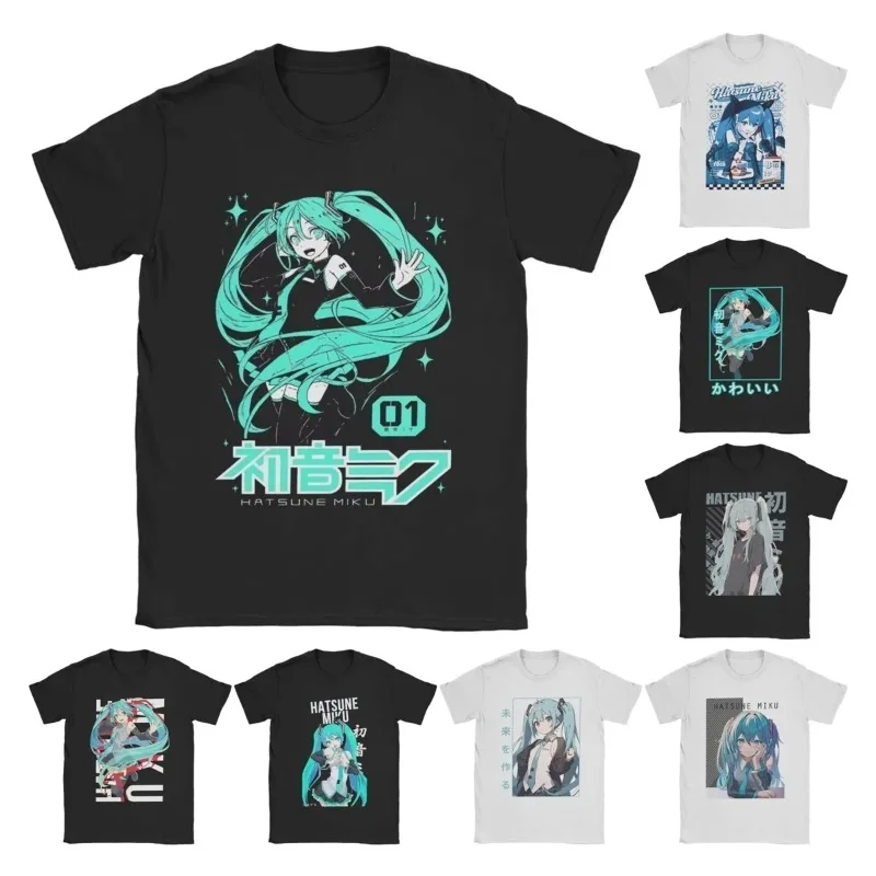 

Hatsune Miku anime kawaii Miku peripheral T-shirt adult cute cotton top T-shirt aesthetic O-neck short-sleeved top gift