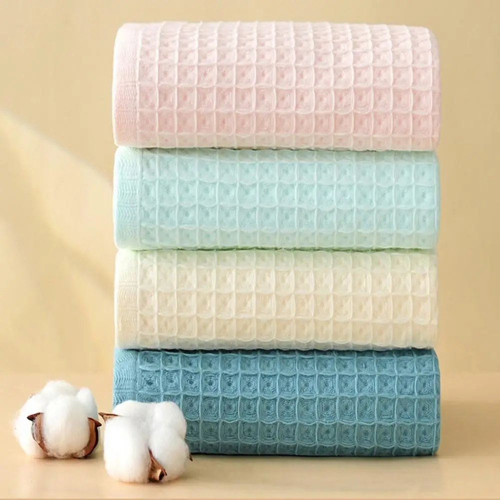 70x140cm Cotton Waffle Bath Towel Large Absorbent Quick Dry Shower Towel Soft Thickened Skin Friendly Bathroom Towels