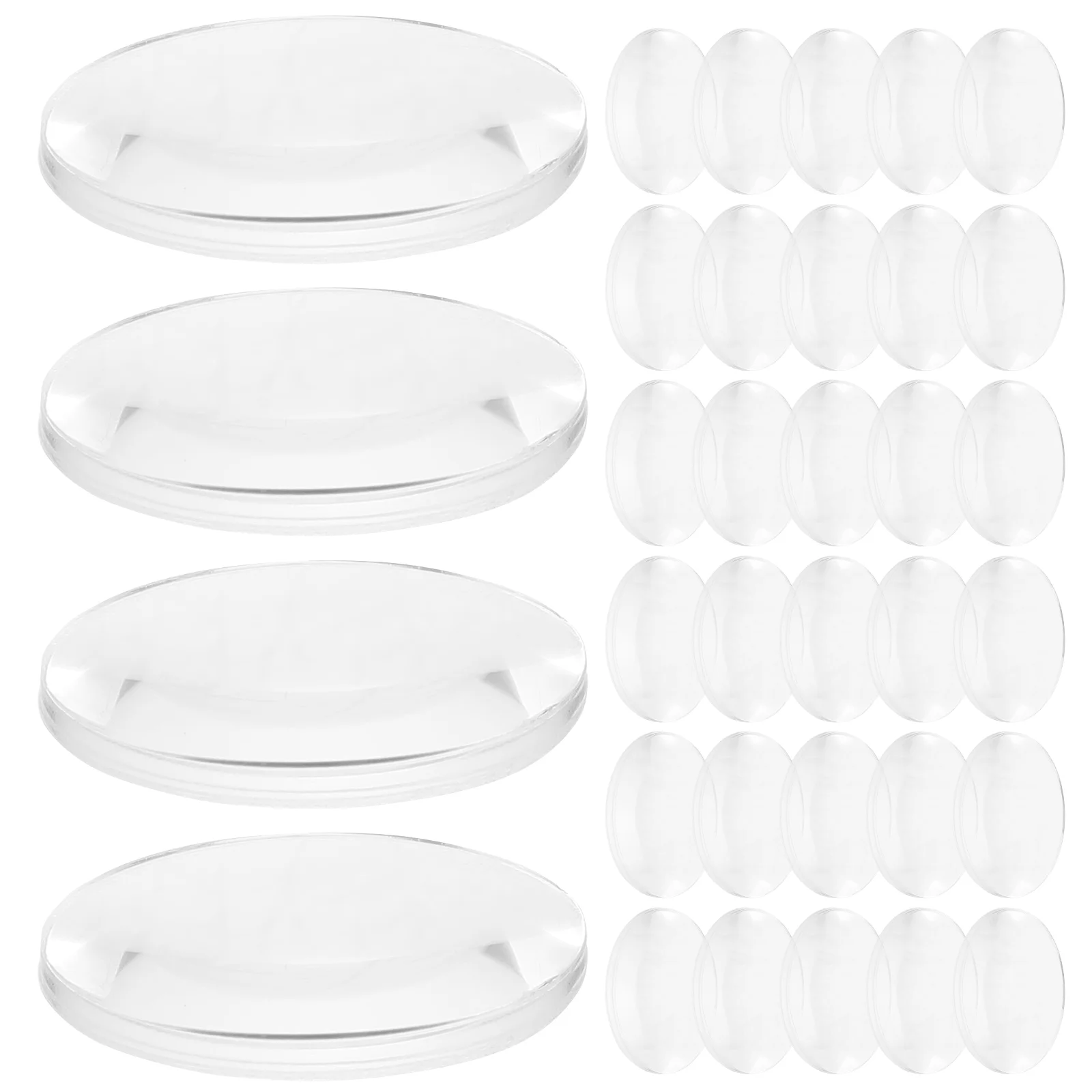 

60Pcs Double Convex Lens 25Mm Diameter Transparent Acrylic Spherical Optically Worked Glass Lens Ground Edges Physics