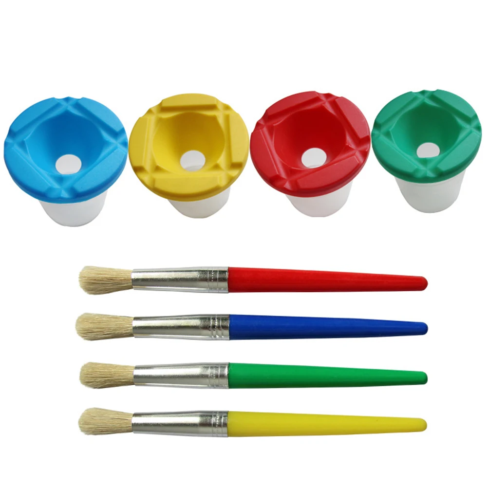 

5 Pcs Easy Open Brush Holder Paint Watercolor Drawing Accessories Washing Pen Drawing Cups Painting Accessories Cups Portable