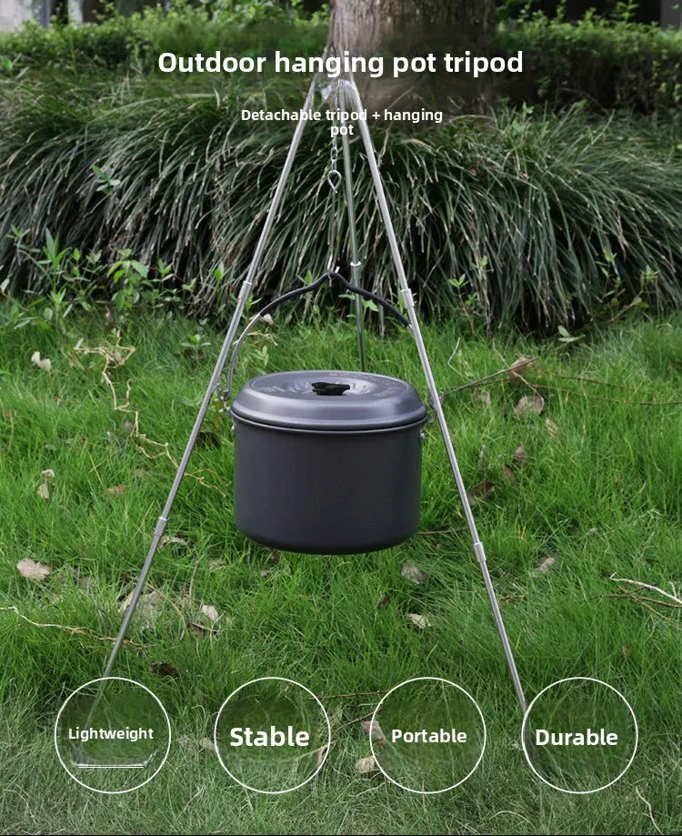 

Bulin Hanging Pot Outdoor Set of Pots and Pots Camping Cooking Utensils Cassette Stove Portable Equipment Tableware Camping Pot