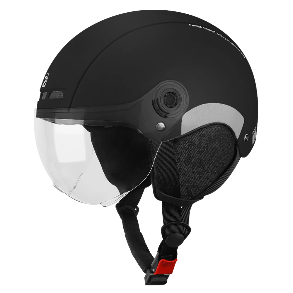 PEMILA Fahrradhelm mit Schutzbrille, Objektiv, Gehörschutz, reflektierender Aufkleber, Fahrradhelm, MTB, Rennrad, E-Bike, Fahrradhelm für Erwachsene
