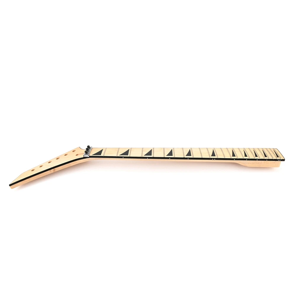 24 trastes guitarra pescoço maple fingerboard com bloqueio de corda jackson cabeça direita para 6 cordas guitarra elétrica pescoço substituição