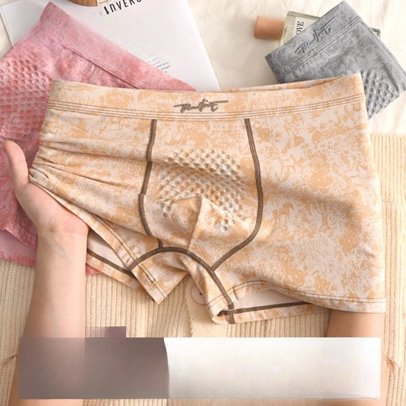 Pure Cotton Men's Underwear, Four-corner Shorts, Large Size Flat-corner Boys' Pants, Breathable, Antibacterial, Loose New Models