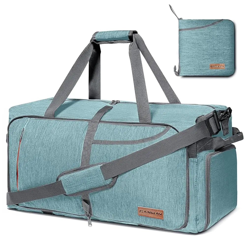 

Free ShippingCanway 65L Travel Duffel Bag, Foldable Weekender Bag with Shoes Compartment for Men Women Water-proof & Tear Resist