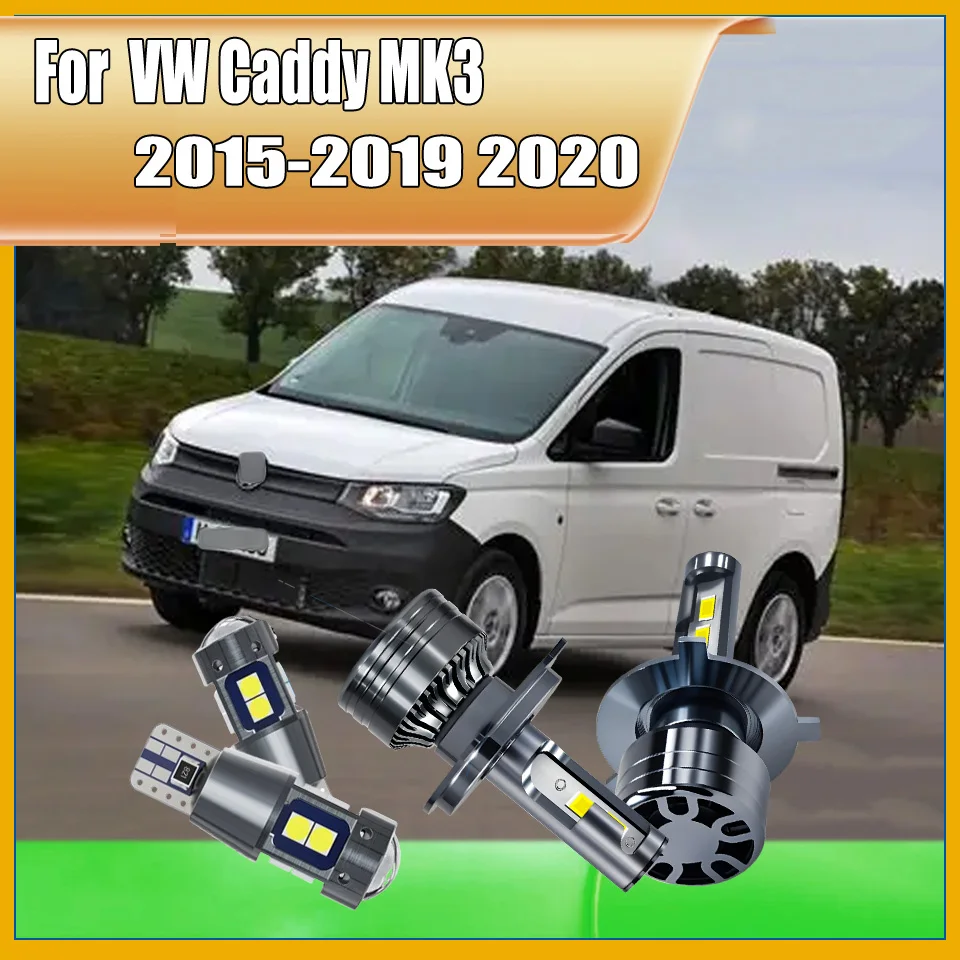 

9003 472 LED 6000K White Headlight H4 Car Bulbs Light Lamp Canbus Decorder For VW Caddy MK3 2015 2016 2017 2018 2019 2020