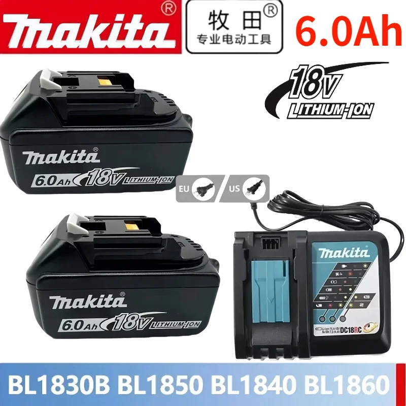 

100% Genuine Makita 6000mAh/5000mAhMakita 18V Battery BL1830B BL1850B BL1850 BL1840BL1860Replacement Lithium Battery