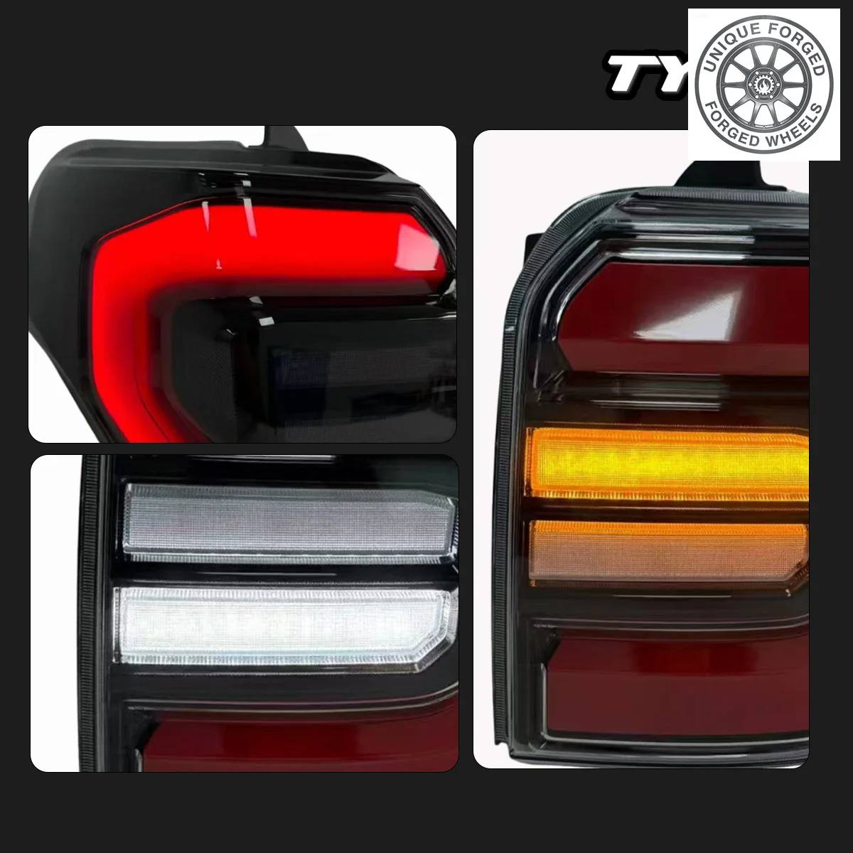 

BC Car For 4Runner 2010-2024 Taillight Upgrade Modified to New DRL Dynamic Turn Signal LED Taillight Auto Accsori