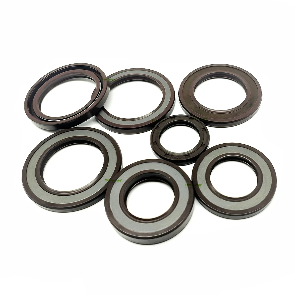 FKM TC Oil Seal Double Lip Rubber Shaft Seal For Hydraulic Pump Motor Car Auto Truck Machinery Wear Resistance High Quality
