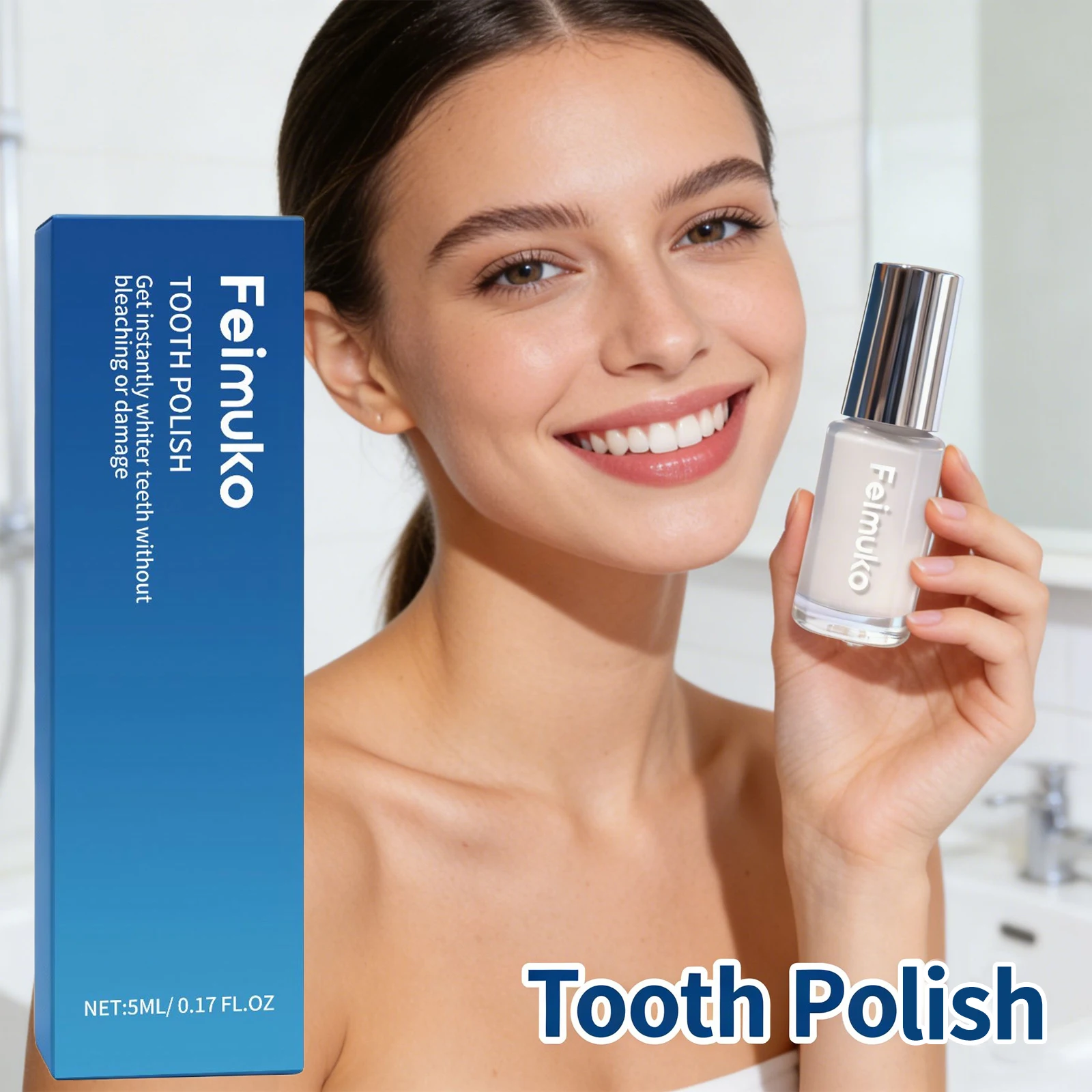 Teeth Whitening Paint Instant Brightening Teeth Protect Tooth Enamel Remove Tooth Stains Coffee Stains Deep Cleansing Oral Care