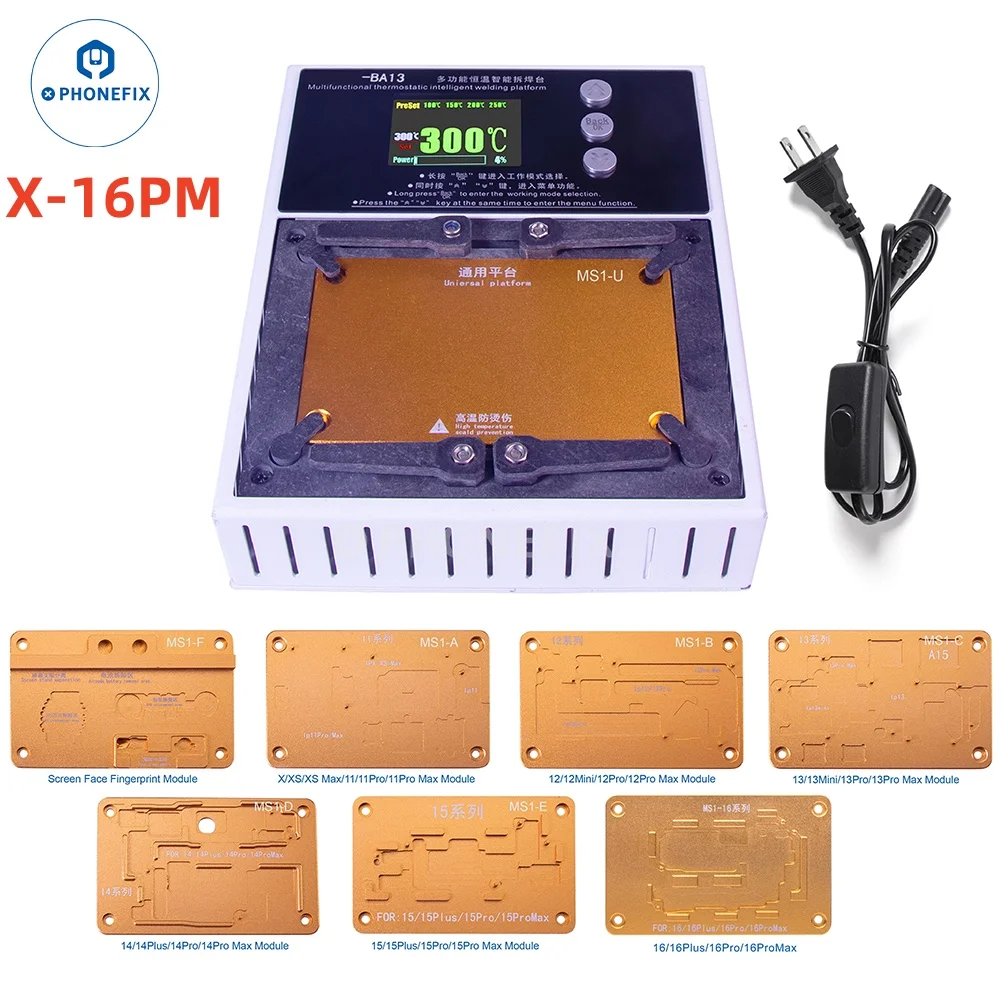 PHONEFIX L2024 Pre-Heating Repair Platform for iPhone X-16 Pro Max CPU IC Motherboard Positioning Separation Desoldering Station