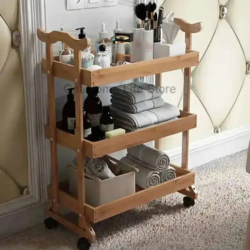 

Trolley Pedicure Accessories Salon Eyelash Professional Table Stainless Steel Wood Hairdresser Trolleys Auxiliary Lashista Bar