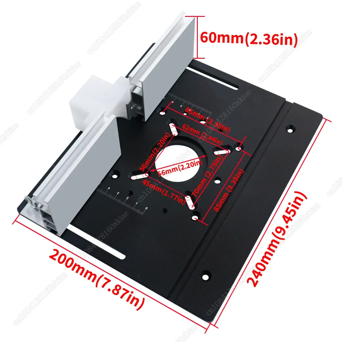 Router Table Insert Plate Aluminum Alloy Wood Milling Flip Board Trimming Machine Engraving Auxiliary Tool Woodworking Benches