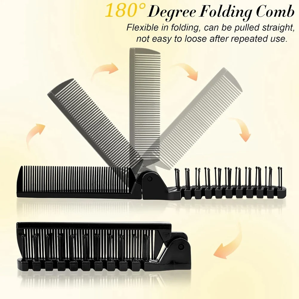 

THIVN-24 шт. Дорожная складная расческа оптом, складная щетка для волос в индивидуальной упаковке, дорожная карманная мини-расческа для волос и расческа для макияжа