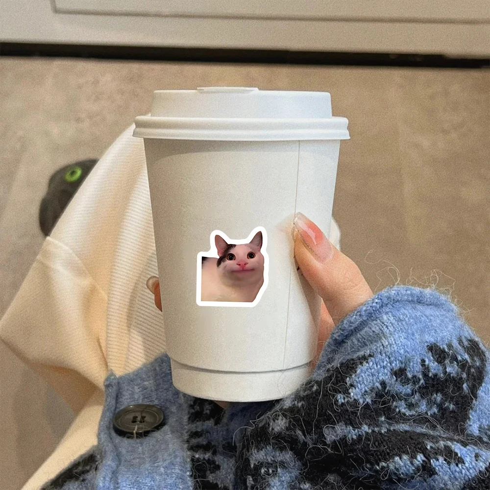 500 pçs/rolo bonito engraçado gato meme adesivos etiquetas de vedação decalques papelaria notebook telefone kawaii dos desenhos animados animais gatinho adesivo