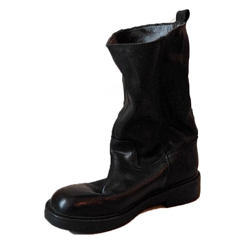 Flats Women's Ankle Boots Fashion Dress Shoes Designer Cozy Winter Woman Boots 2025 New Trend Casual Walking Femme Chelsea Botas